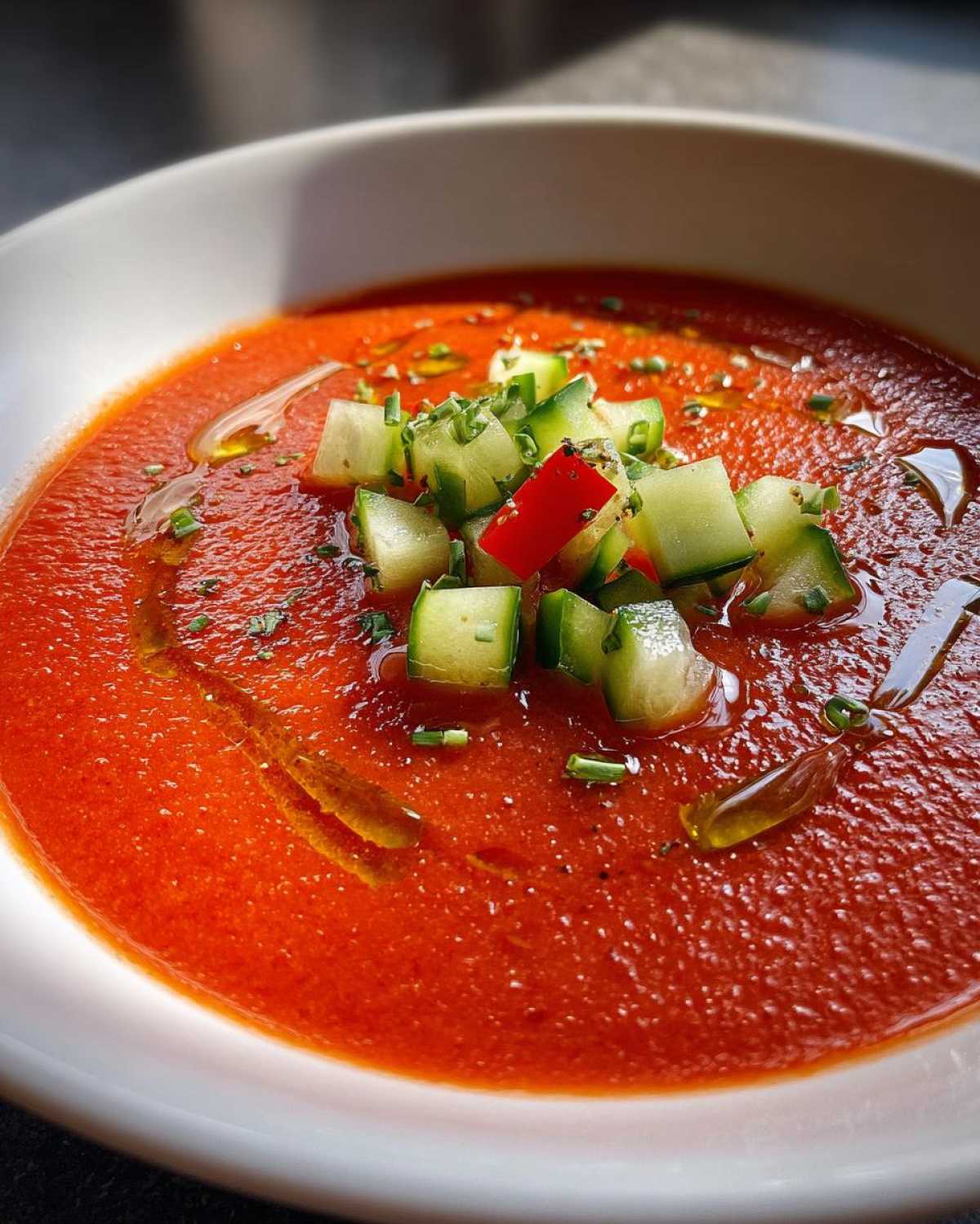 Spanish Gazpacho (Cold Tomato Soup) - detail 4