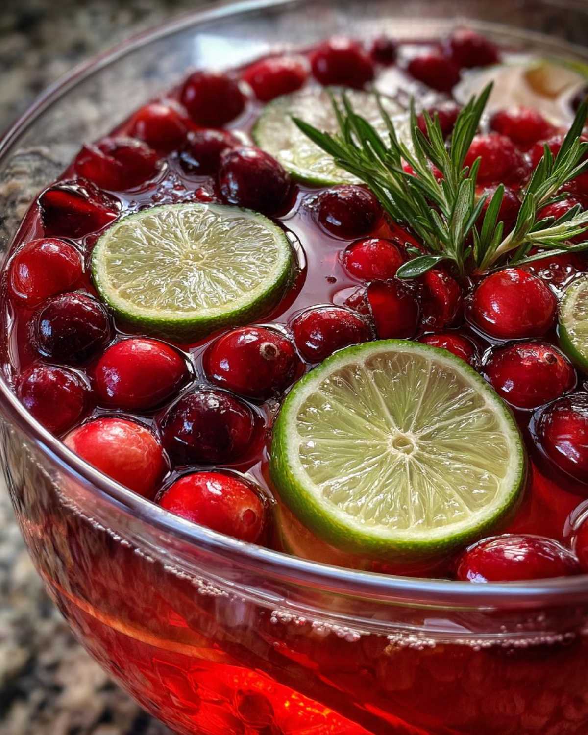 Sparkling Pomegranate Holiday Punch - detail 1