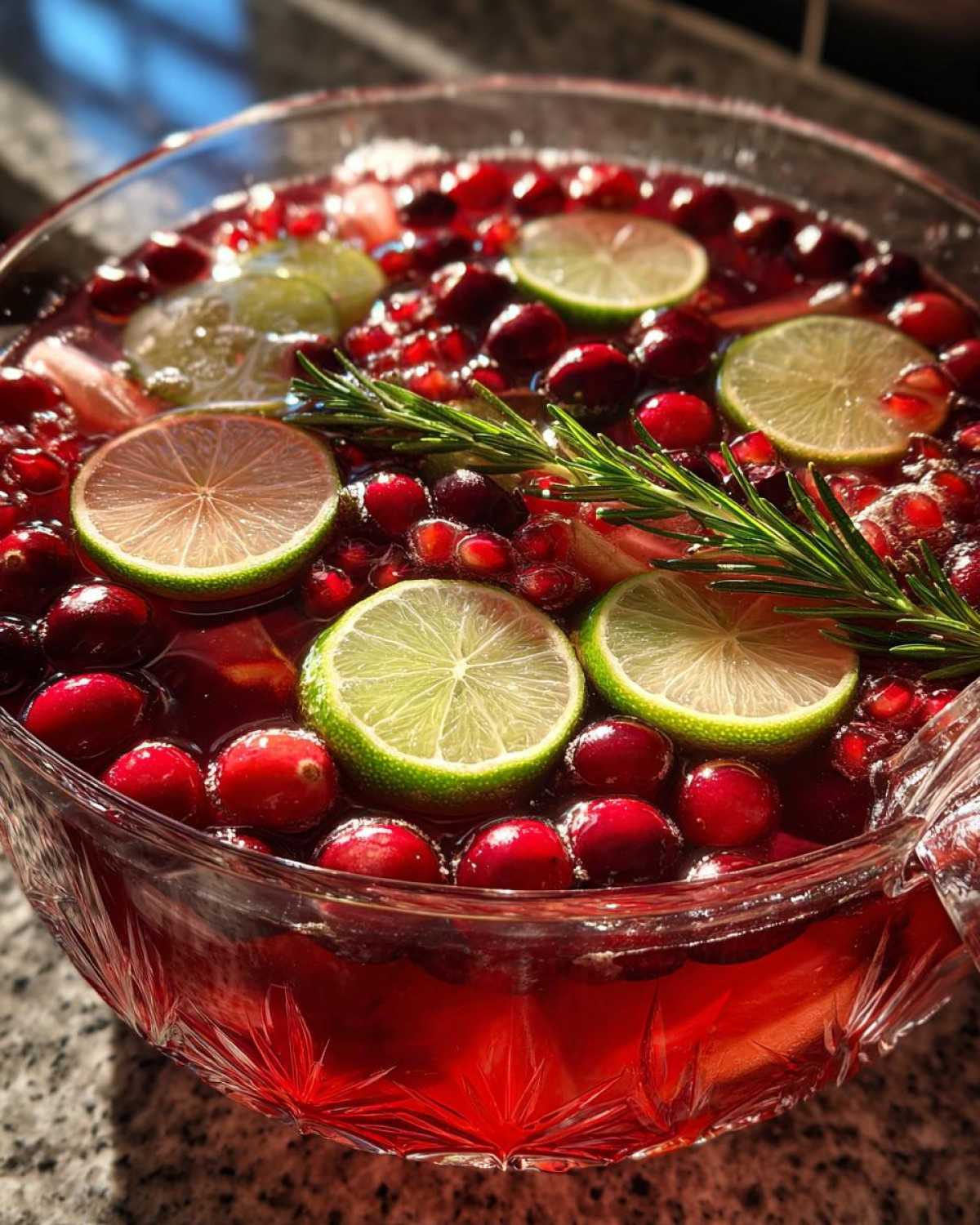 Sparkling Pomegranate Holiday Punch - detail 2