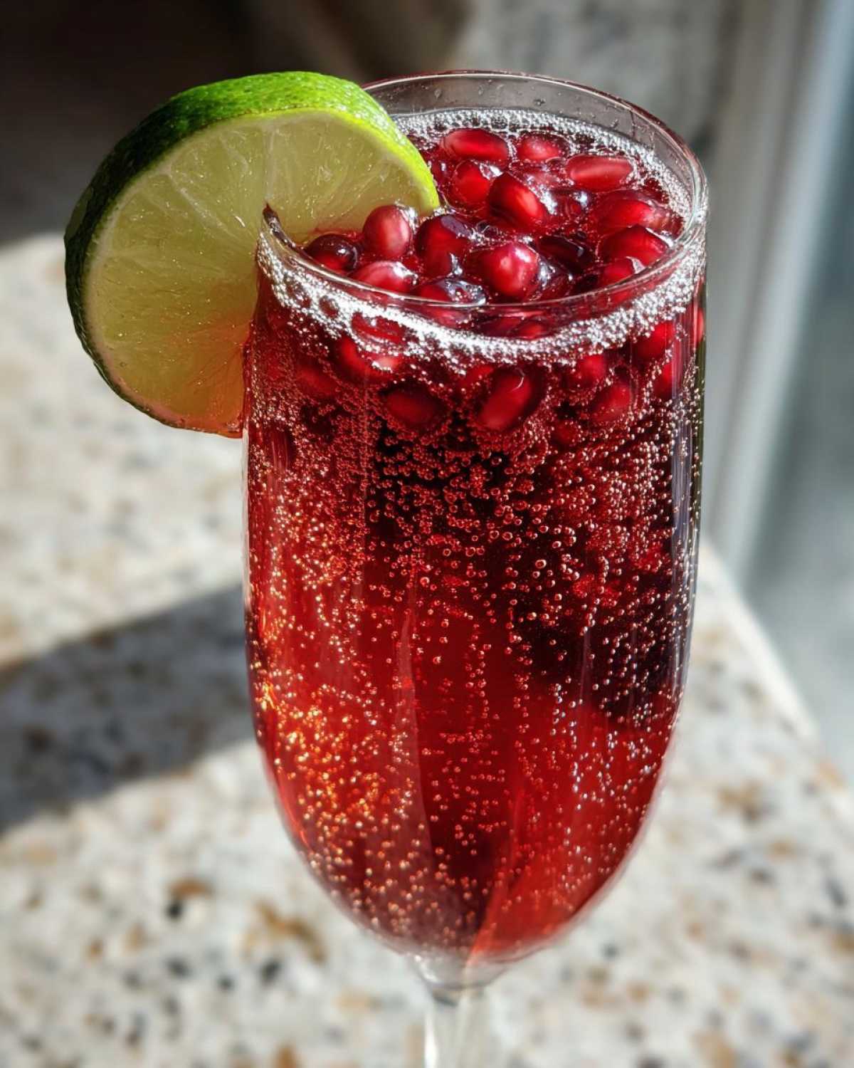 Sparkling Pomegranate Mocktail - detail 1