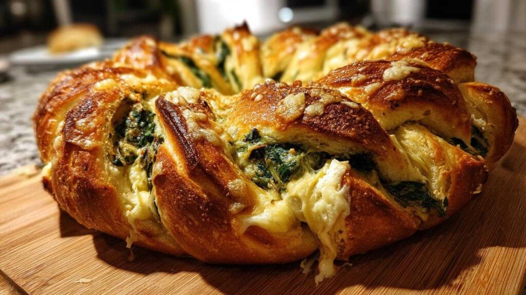 Spinach Artichoke Bread Wreath