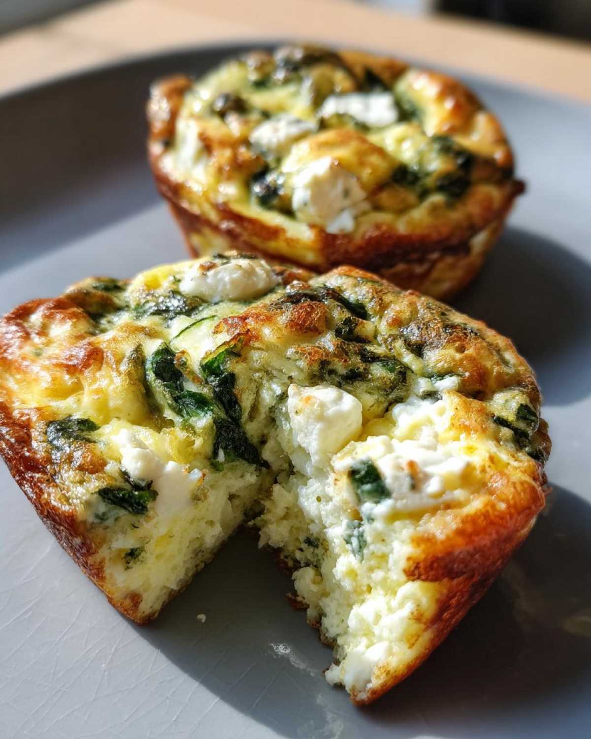 Spinach and Feta Egg Muffins (Meal Prep Breakfast) - detail 1