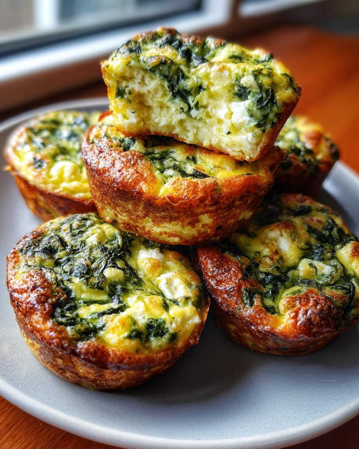 Spinach and Feta Egg Muffins (Meal Prep Breakfast) - detail 2