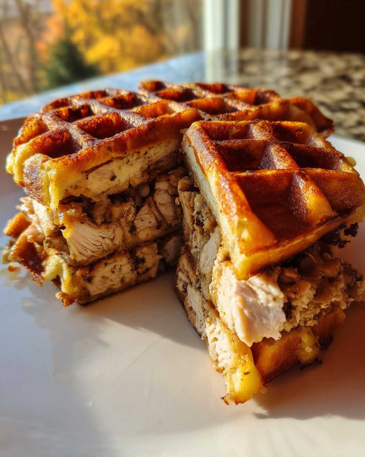 Stuffing Waffle Turkey Sandwich - detail 1