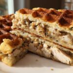 Stuffing Waffle Turkey Sandwich
