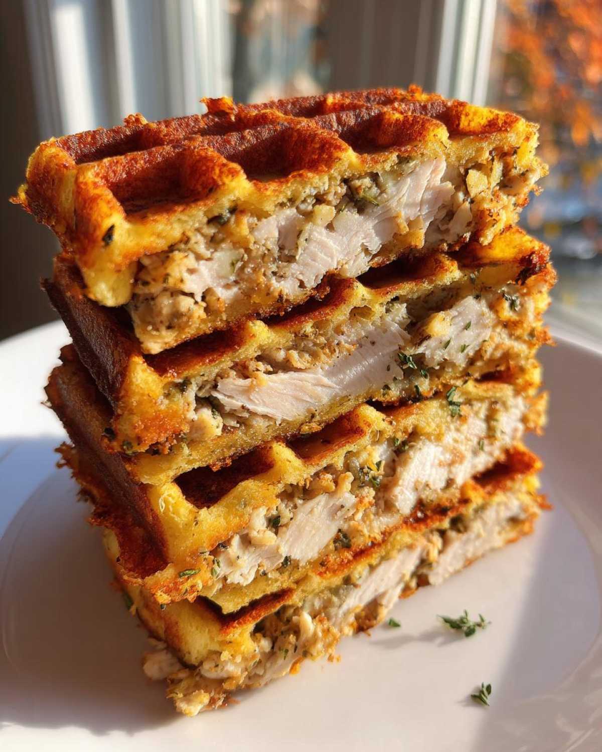 Stuffing Waffle Turkey Sandwich - detail 2