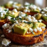 Sweet Potato Toasts with Avocado and Feta