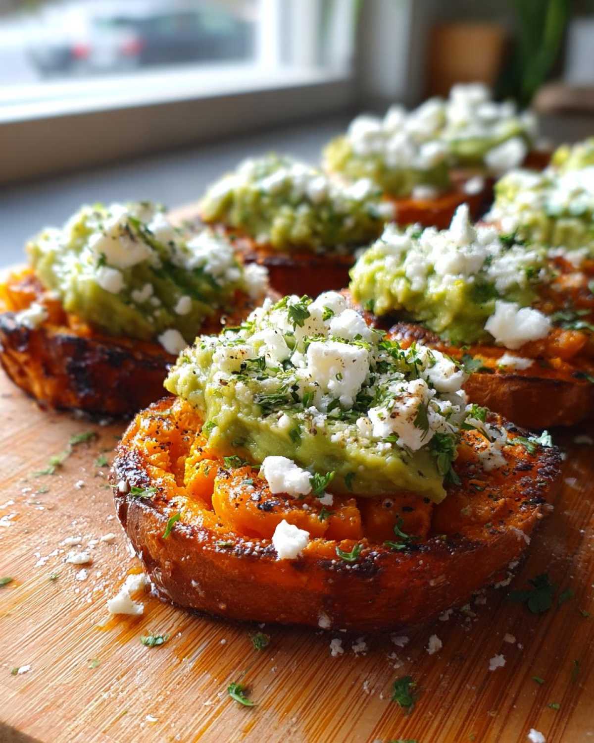 Sweet Potato Toasts with Avocado and Feta - detail 2