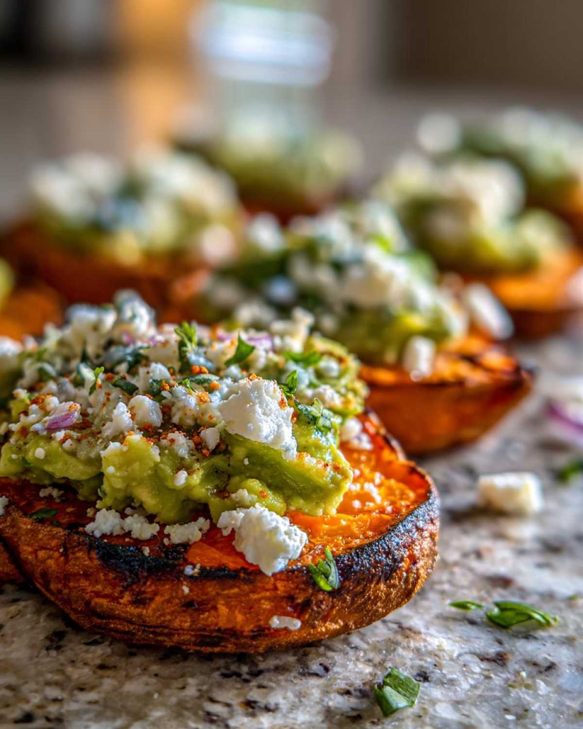 Sweet Potato Toasts with Avocado and Feta - detail 4