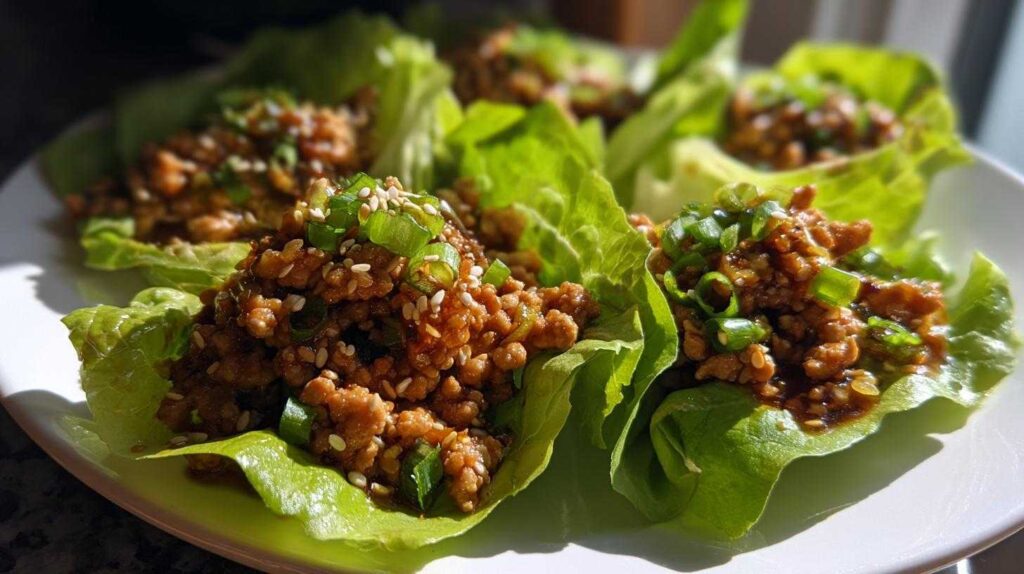 Amazing 25-Minute Teriyaki Turkey Lettuce Wraps Teriyaki Turkey Lettuce Wraps