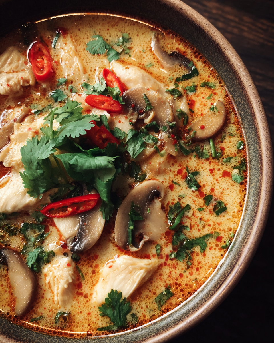 Thai Coconut Chicken Soup (Tom Kha Gai) - detail 2