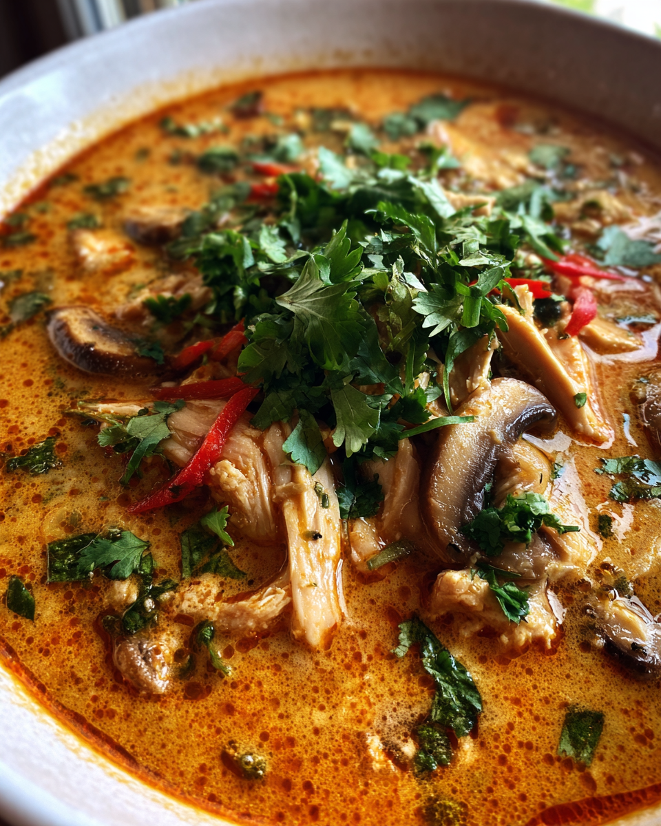 Thai Coconut Chicken Soup (Tom Kha Gai) - detail 3