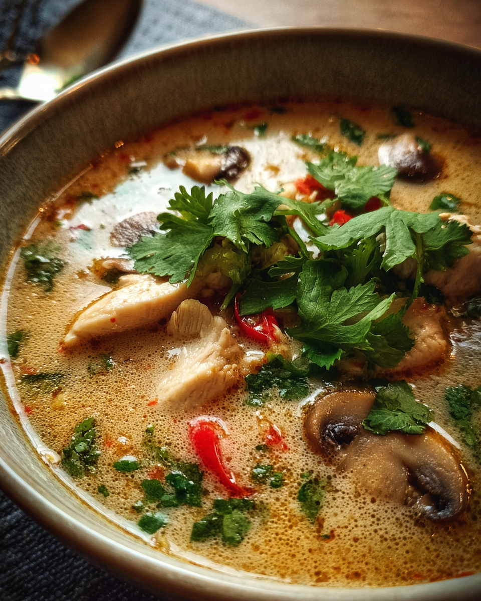 Thai Coconut Chicken Soup (Tom Kha Gai) - detail 4