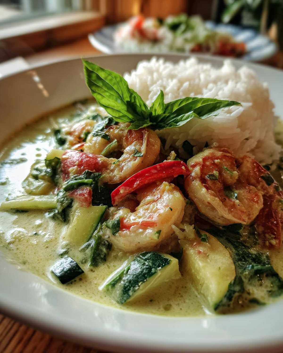Thai Green Curry with Shrimp - detail 1
