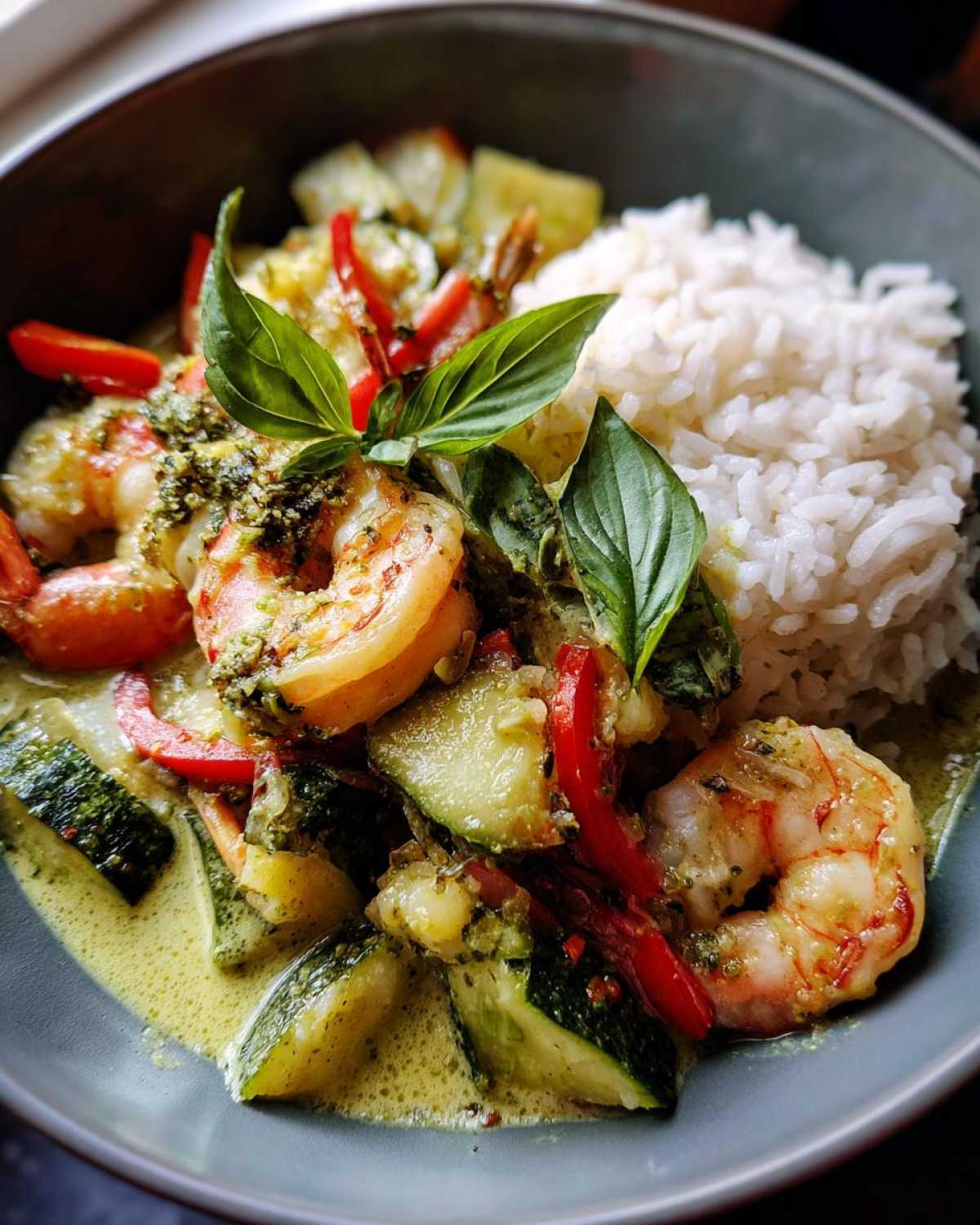 Thai Green Curry with Shrimp - detail 4