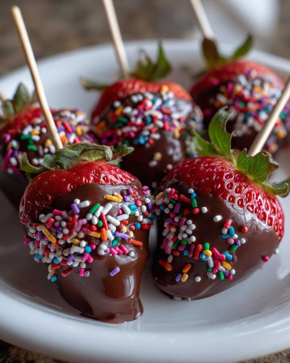 Valentine’s Day Chocolate-Covered Strawberry Skewers - detail 2