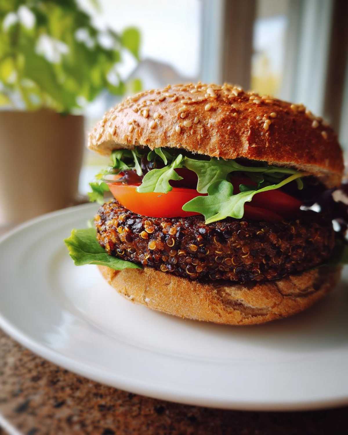 Vegan Black Bean Quinoa Burger - detail 1
