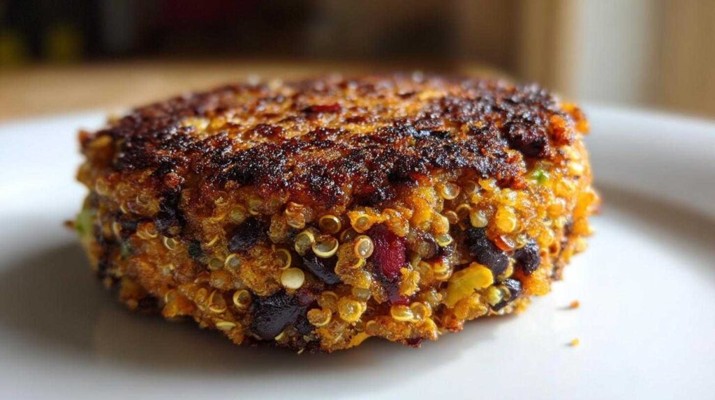 Vegan Black Bean Quinoa Burger