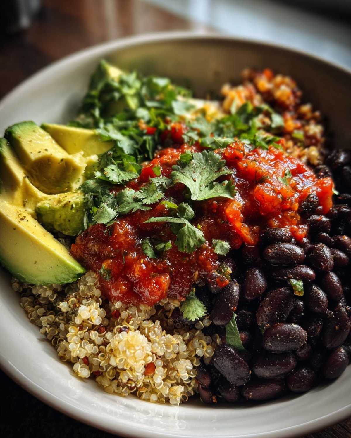 Vegan Breakfast Burrito Bowl with Black Beans & Avocado - detail 4
