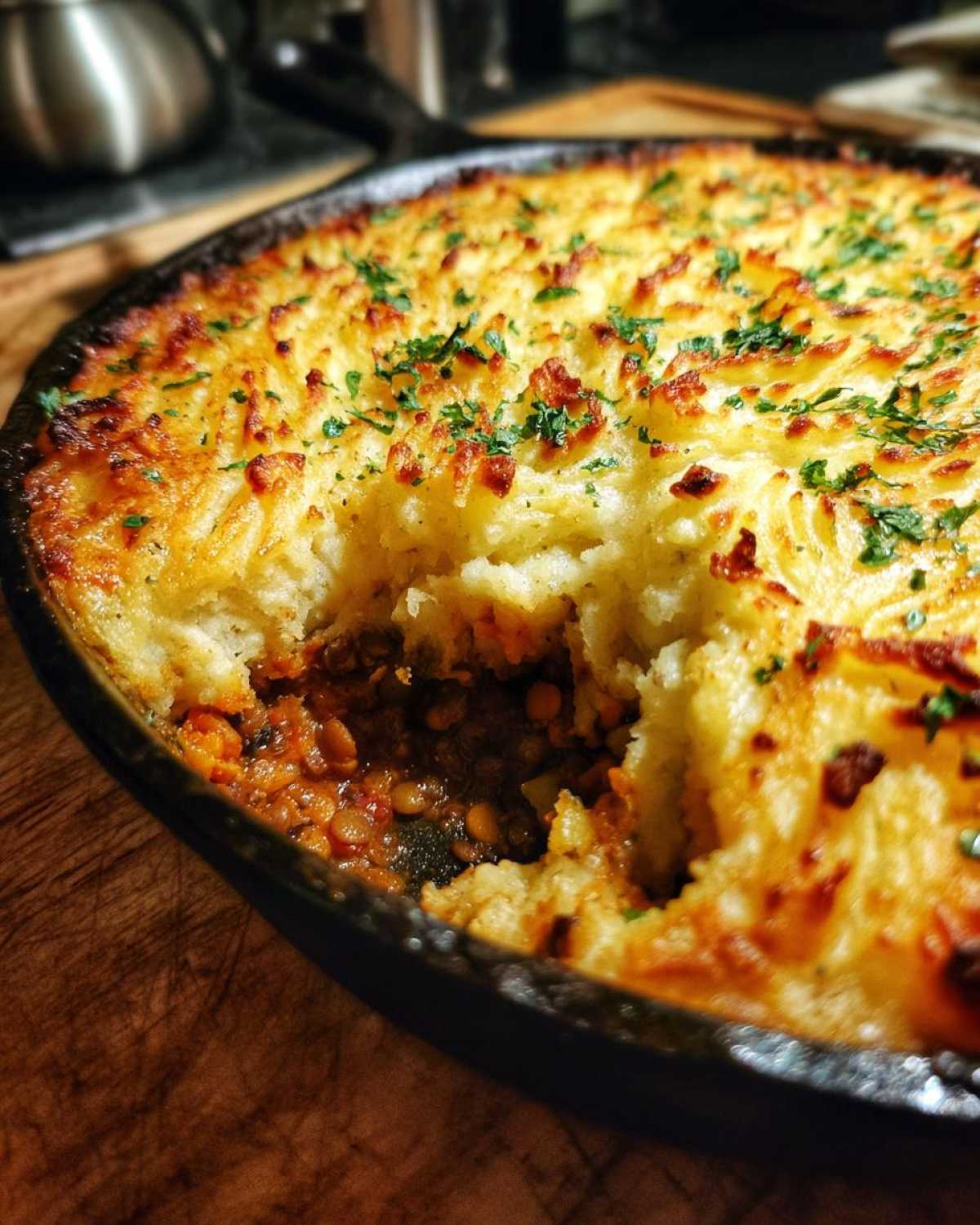 Vegan Lentil Shepherd’s Pie - detail 1