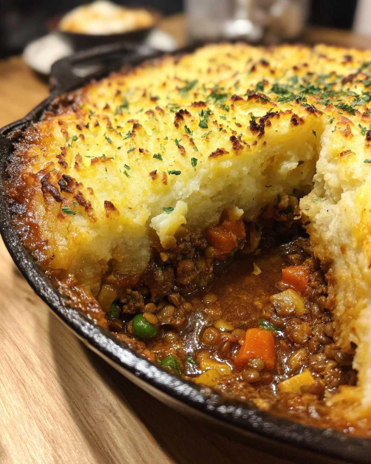Vegan Lentil Shepherd’s Pie - detail 3