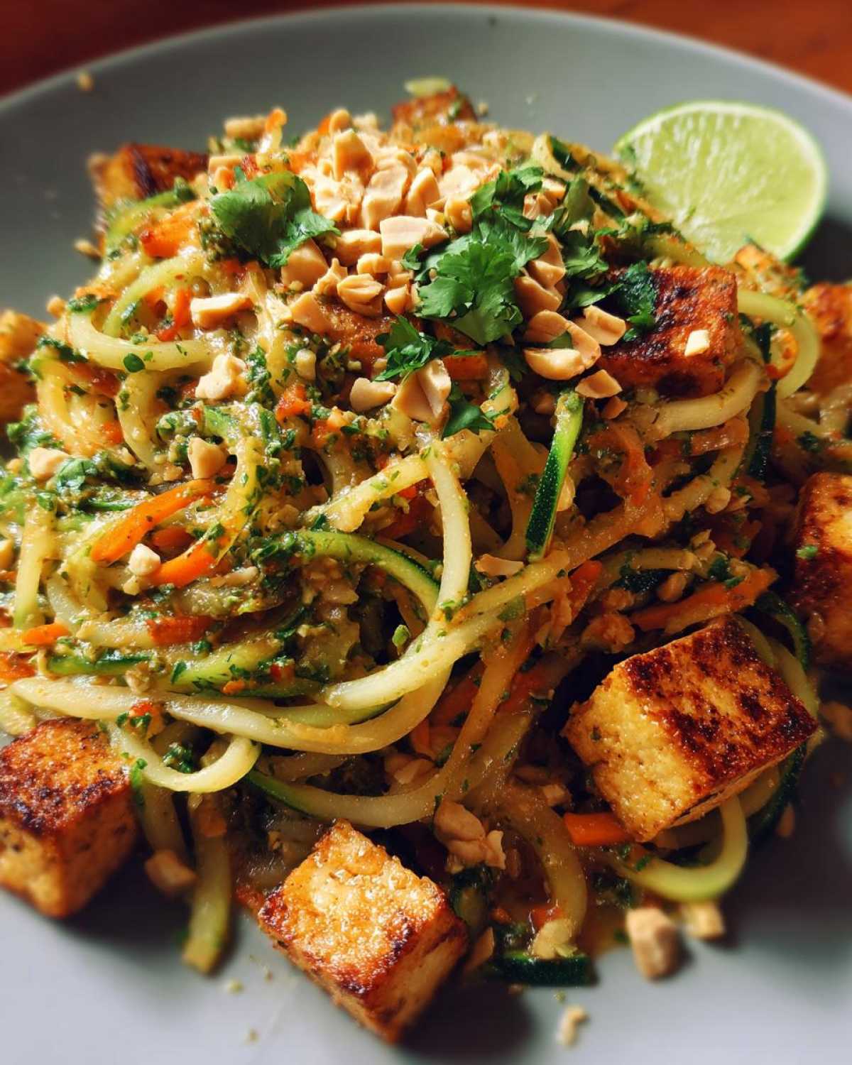 Vegan Pad Thai with Zucchini Noodles - detail 1