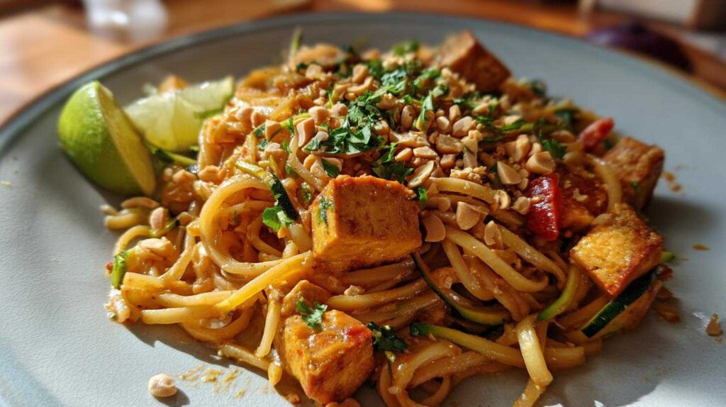Vegan Pad Thai with Zucchini Noodles