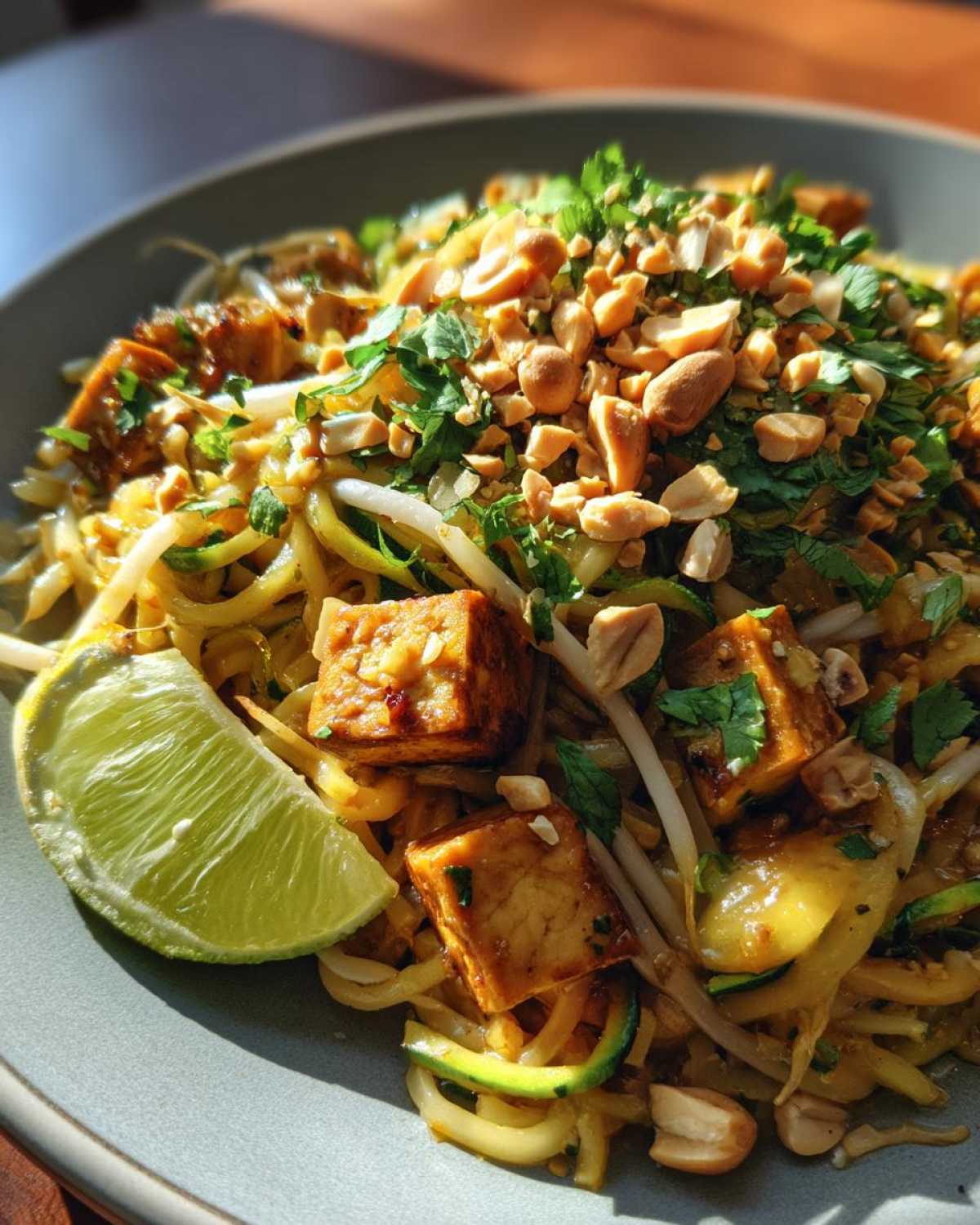 Vegan Pad Thai with Zucchini Noodles - detail 3