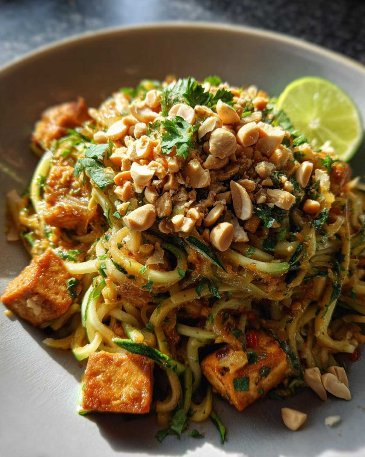 Vegan Pad Thai with Zucchini Noodles - detail 4