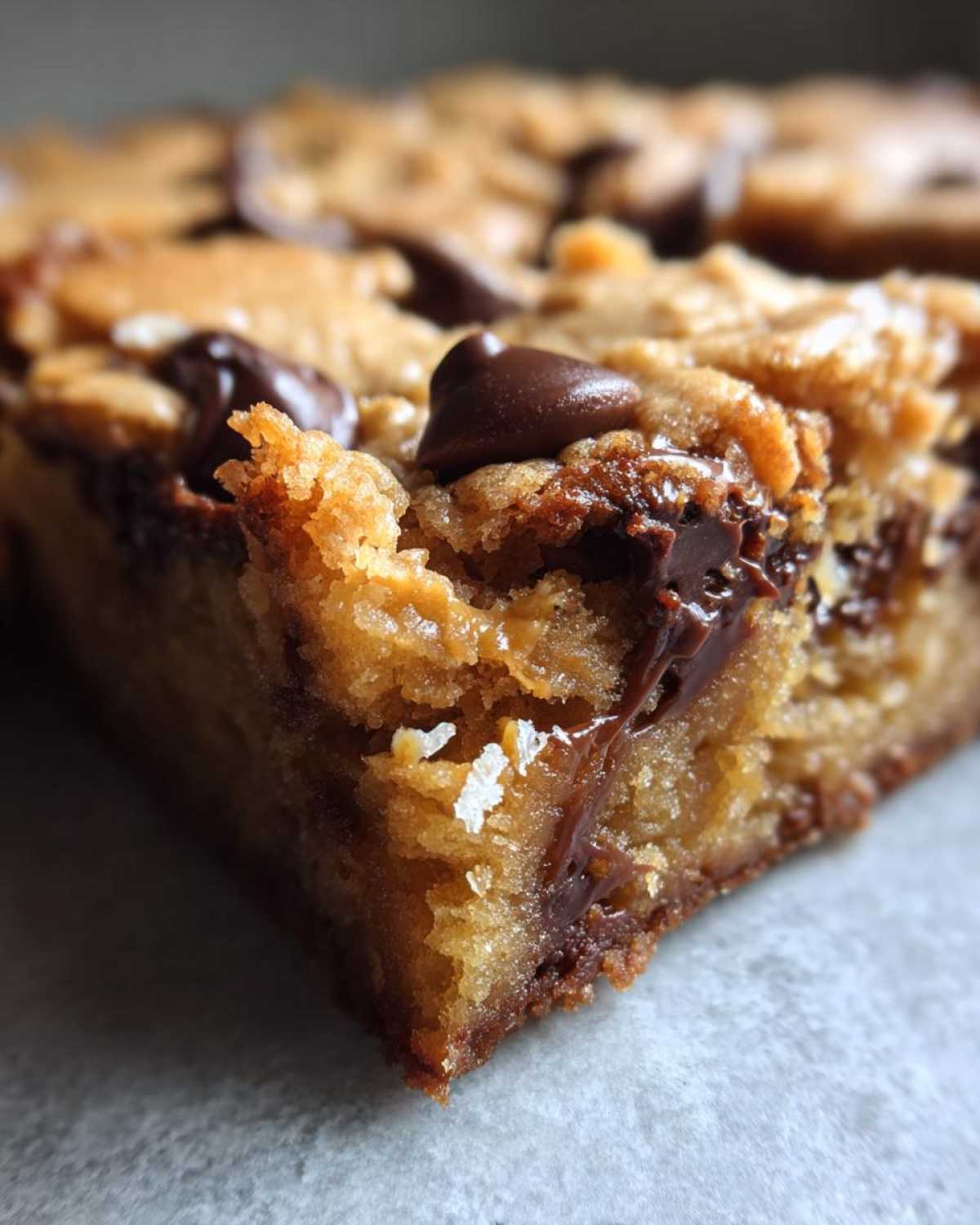 Vegan Peanut Butter Chocolate Chip Blondies - detail 2