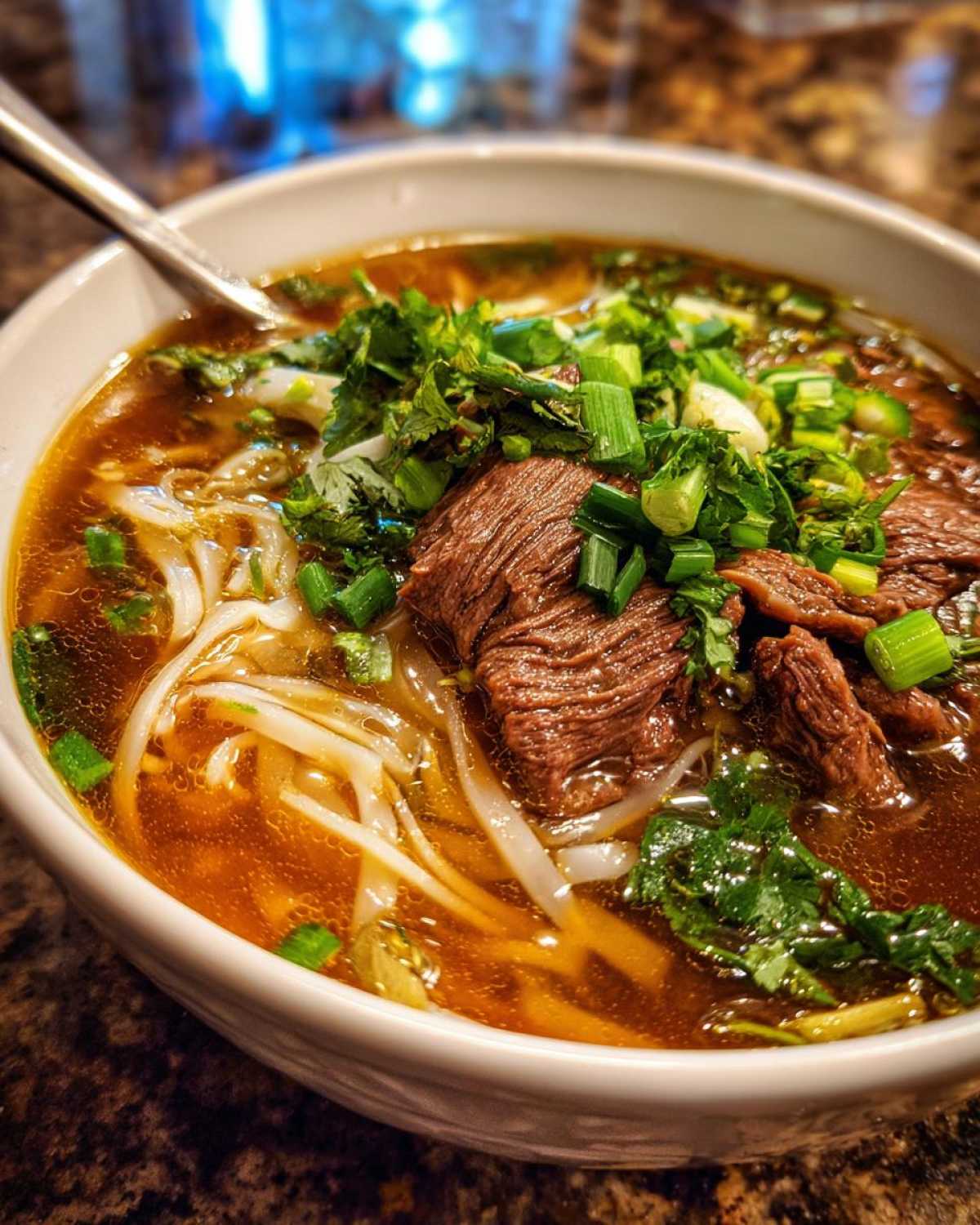 Vietnamese Beef Pho (Noodle Soup) - detail 1