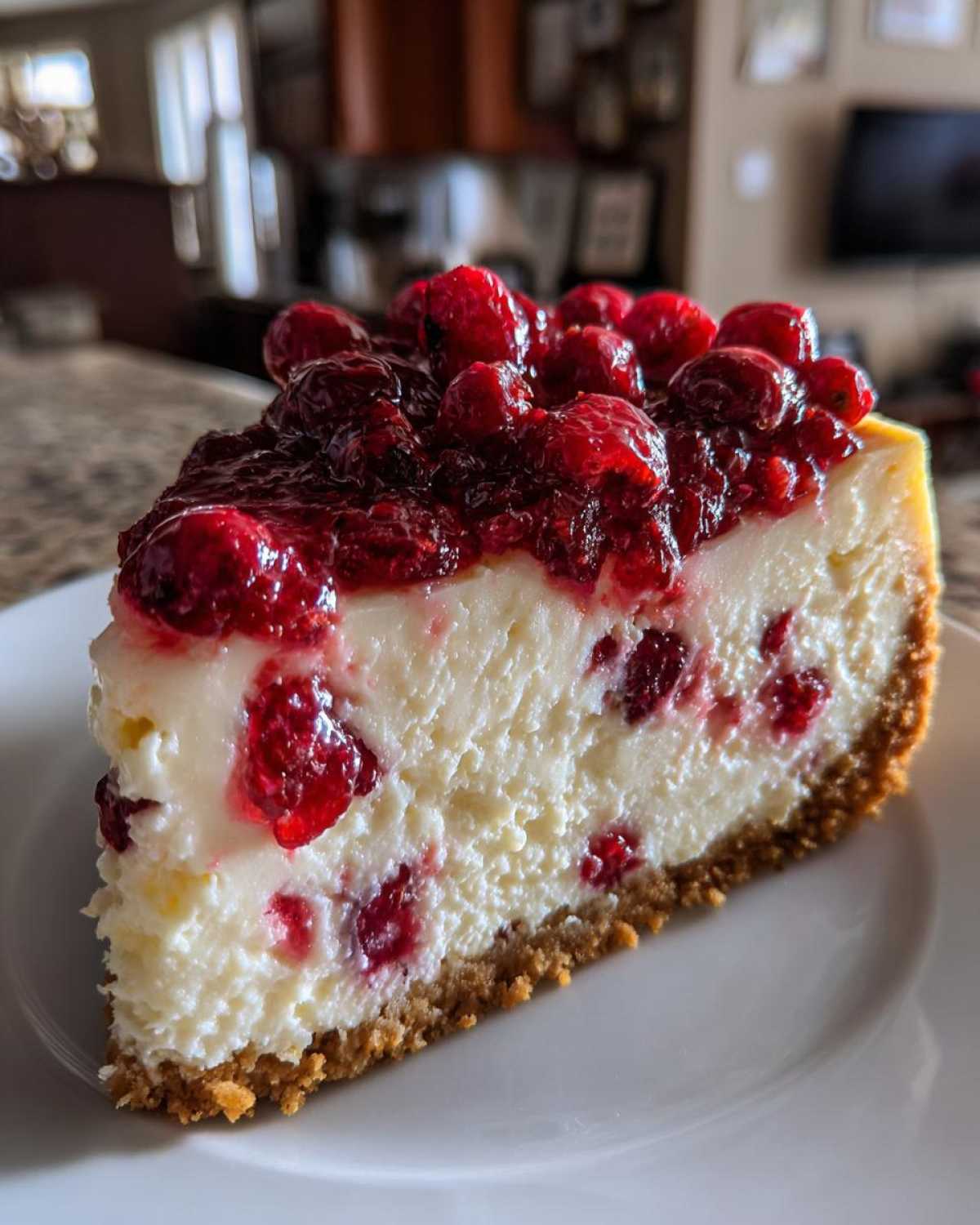White Chocolate Cranberry Cheesecake - detail 4