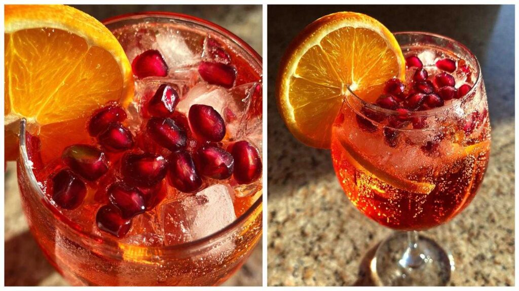 Winter Aperol Spritz with Pomegranate