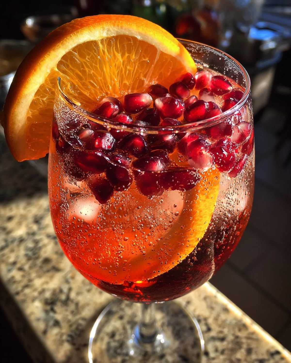 Winter Aperol Spritz with Pomegranate - detail 2