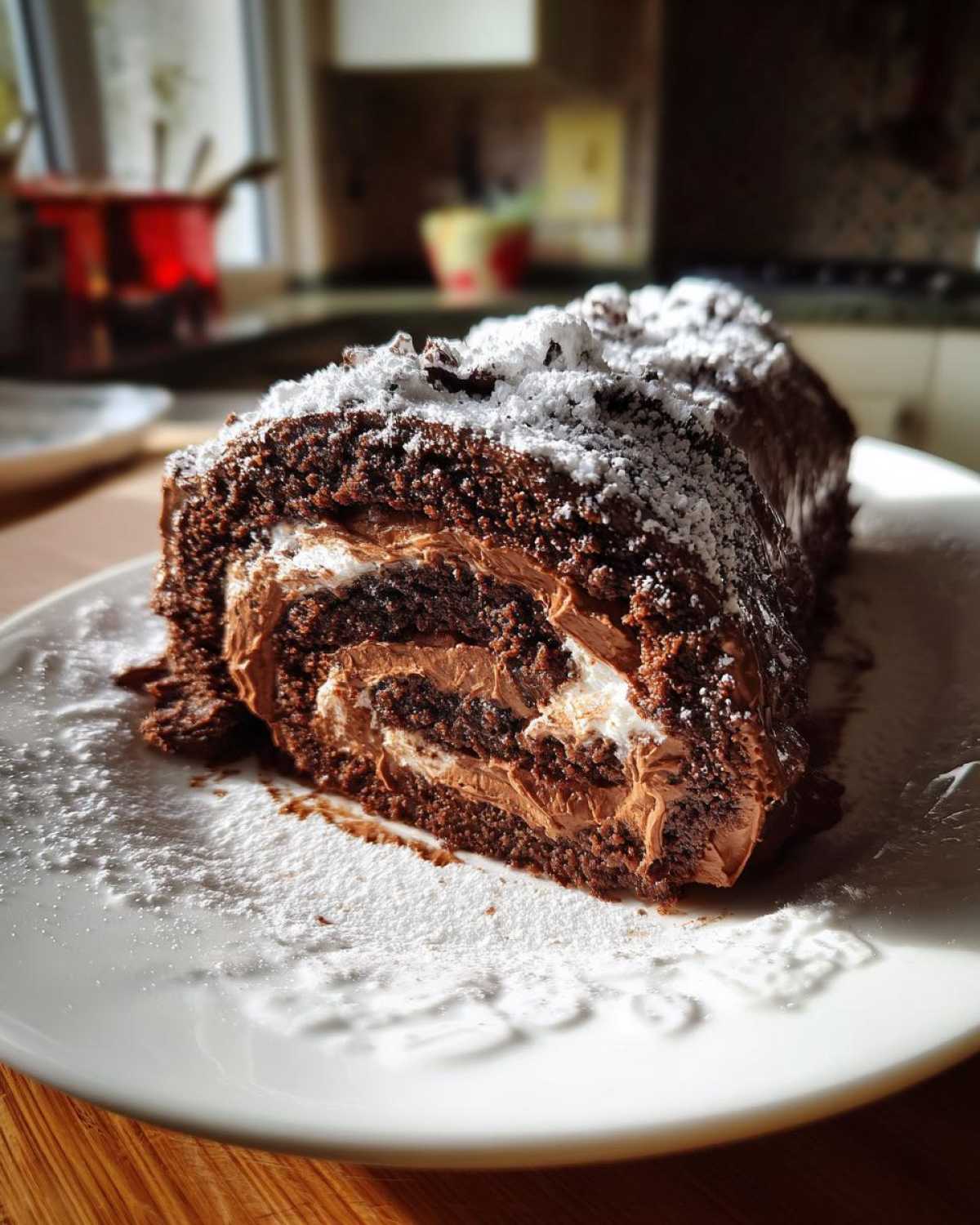 Yule Log Cake (Bûche de Noël) - detail 1