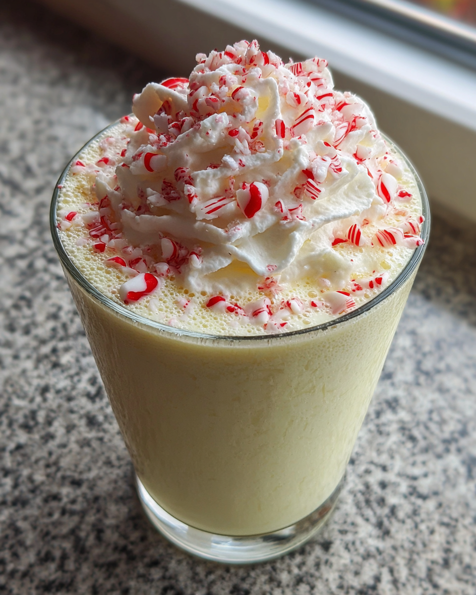 Boozy Peppermint Eggnog Shake - detail 1