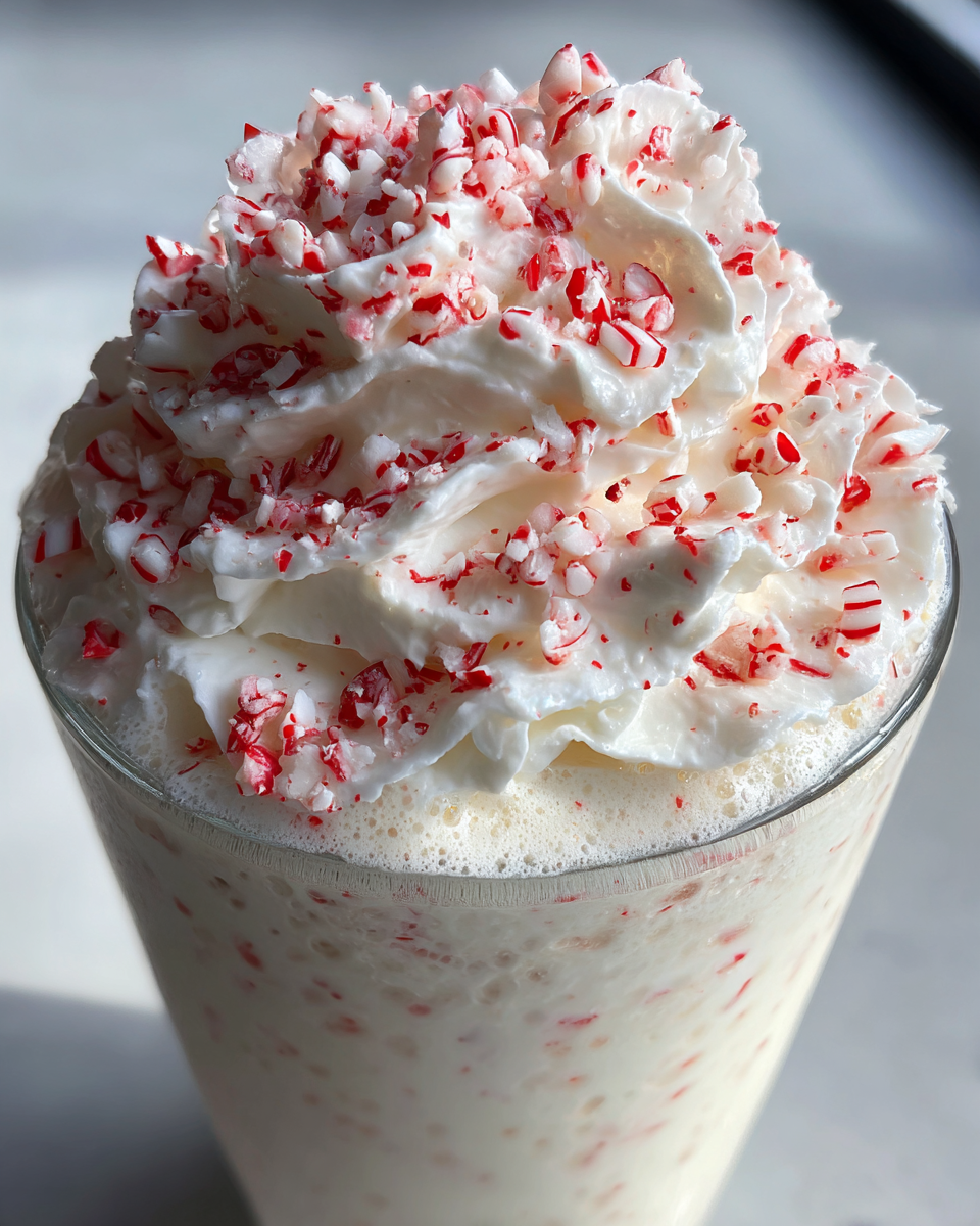 Boozy Peppermint Eggnog Shake - detail 2
