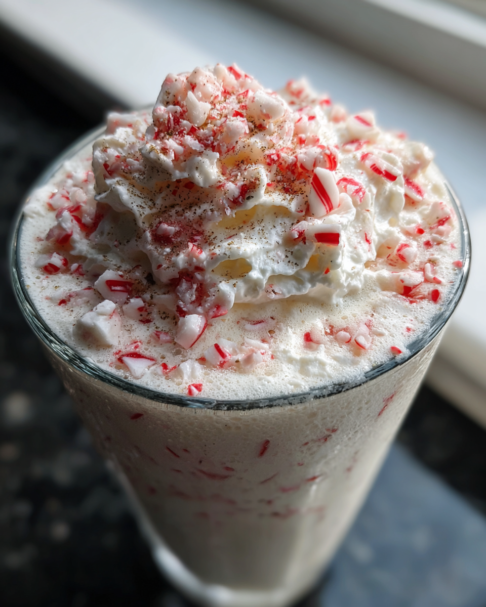 Boozy Peppermint Eggnog Shake - detail 3