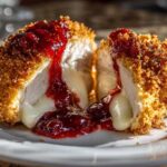 Brie Stuffed Chicken with Cranberry Sauce