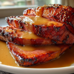Brown Sugar Glazed Ham with Cider Gravy