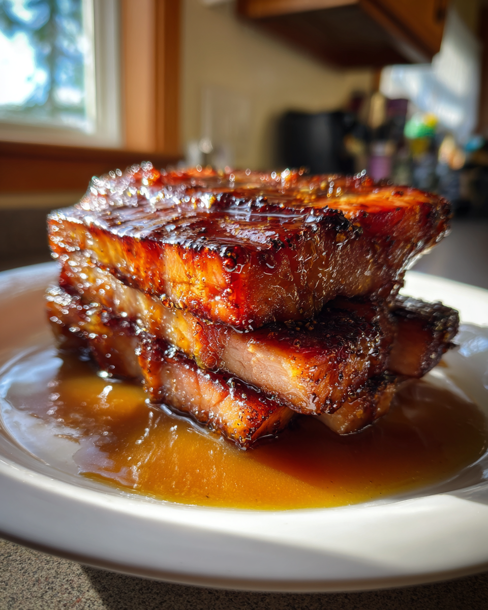 Brown Sugar Glazed Ham with Cider Gravy - detail 2