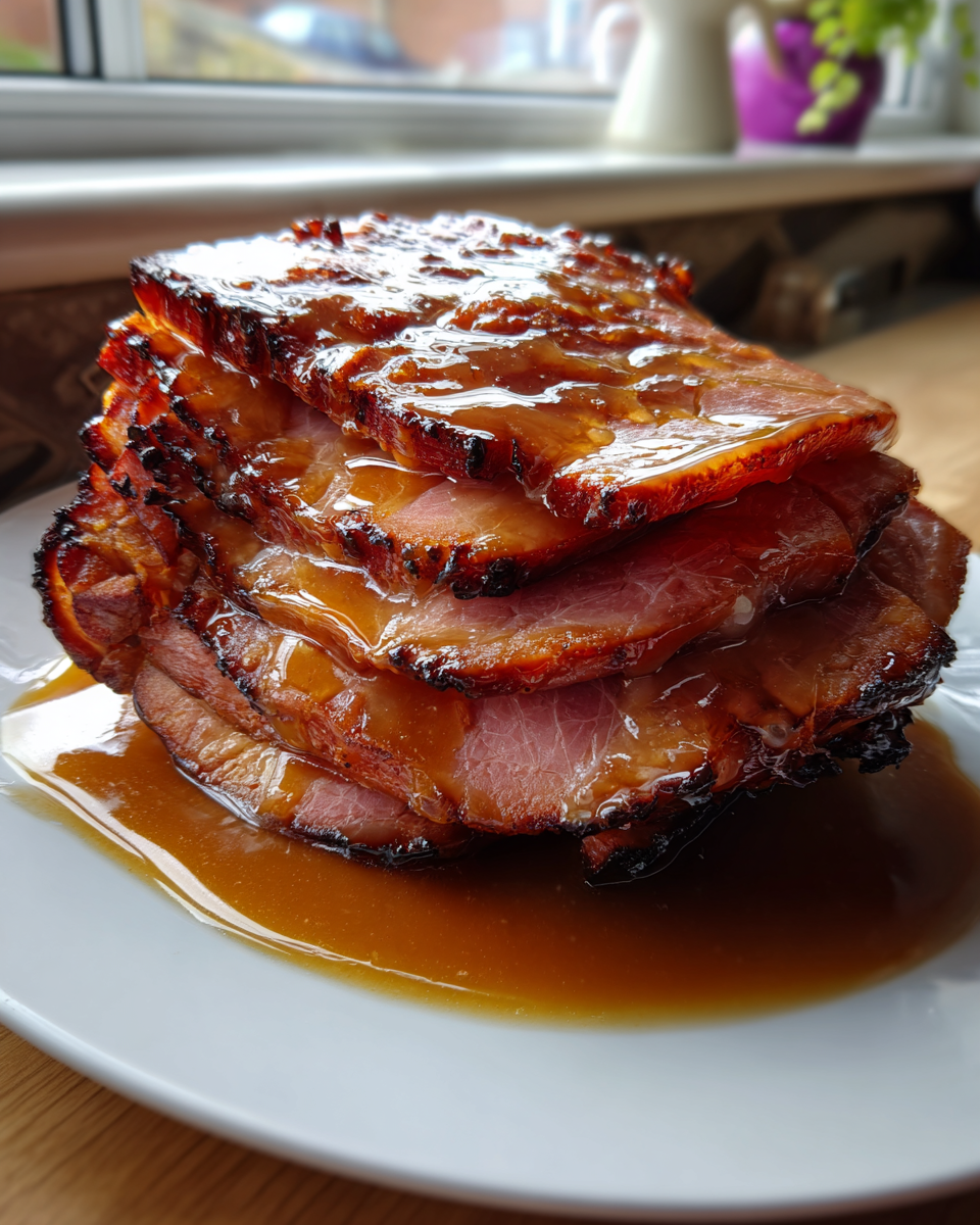 Brown Sugar Glazed Ham with Cider Gravy - detail 4