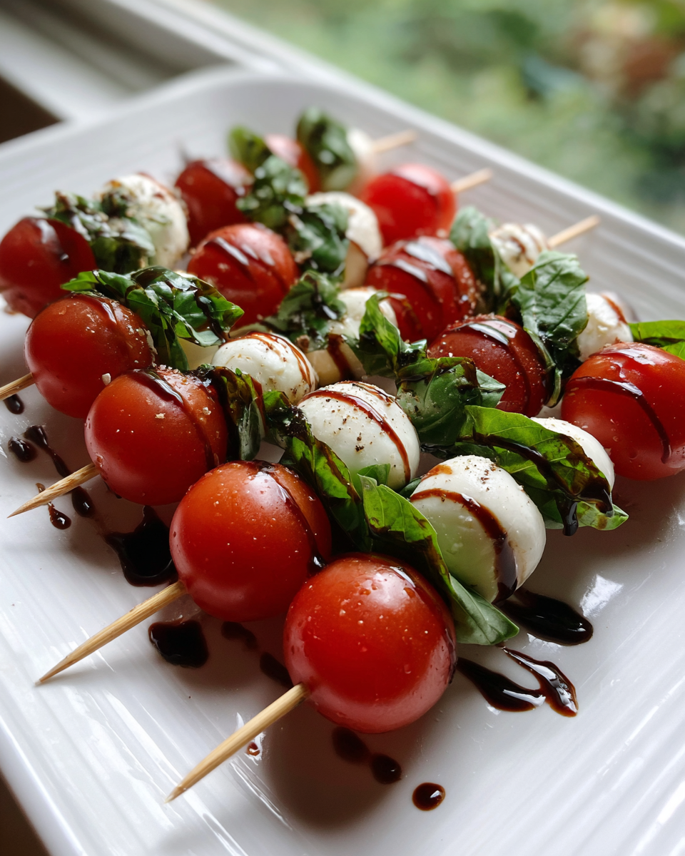Candy Cane Caprese Salad Skewers - detail 1