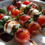 Candy Cane Caprese Salad Skewers