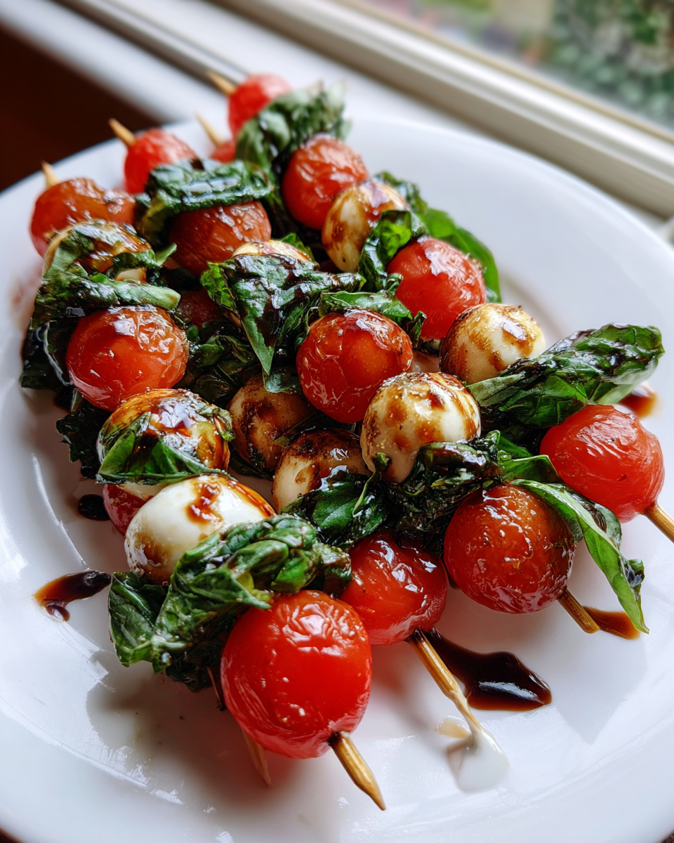 Candy Cane Caprese Salad Skewers - detail 3