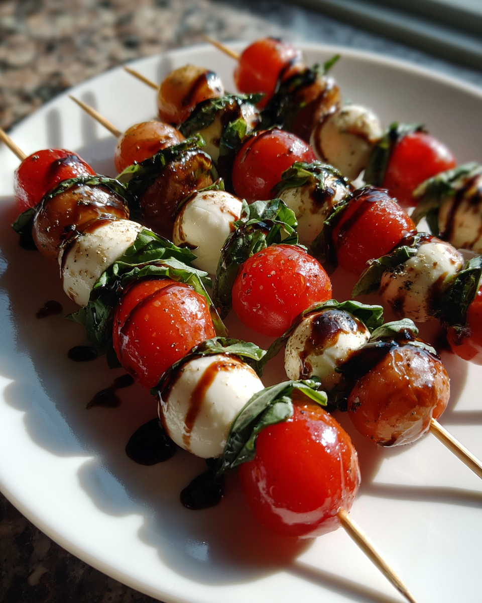 Candy Cane Caprese Salad Skewers - detail 4