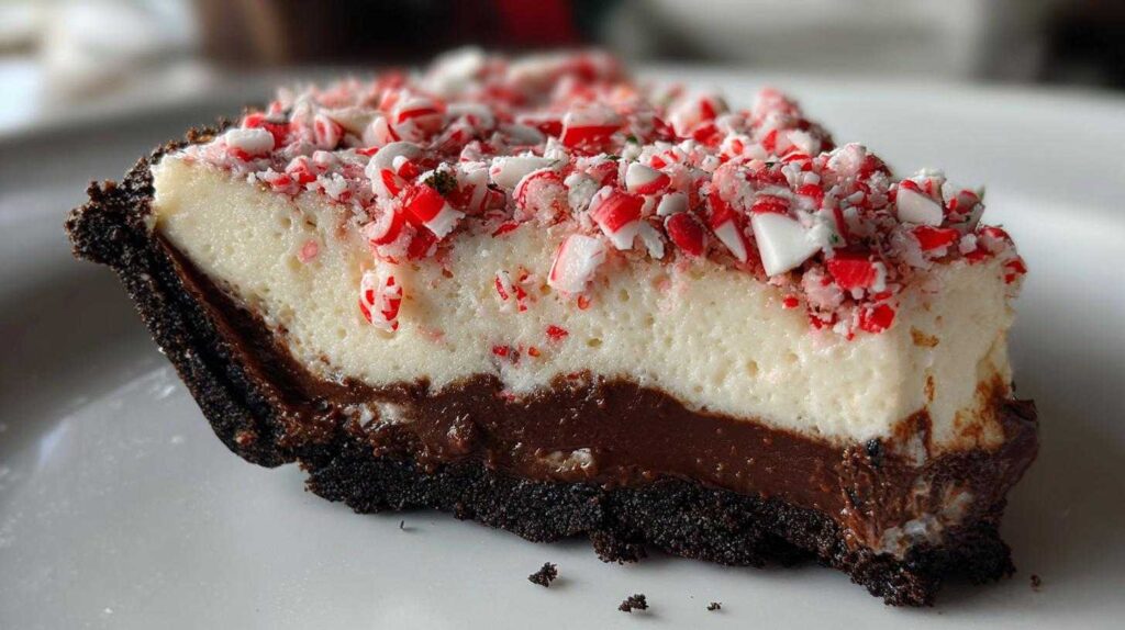 Candy Cane Chocolate Pie