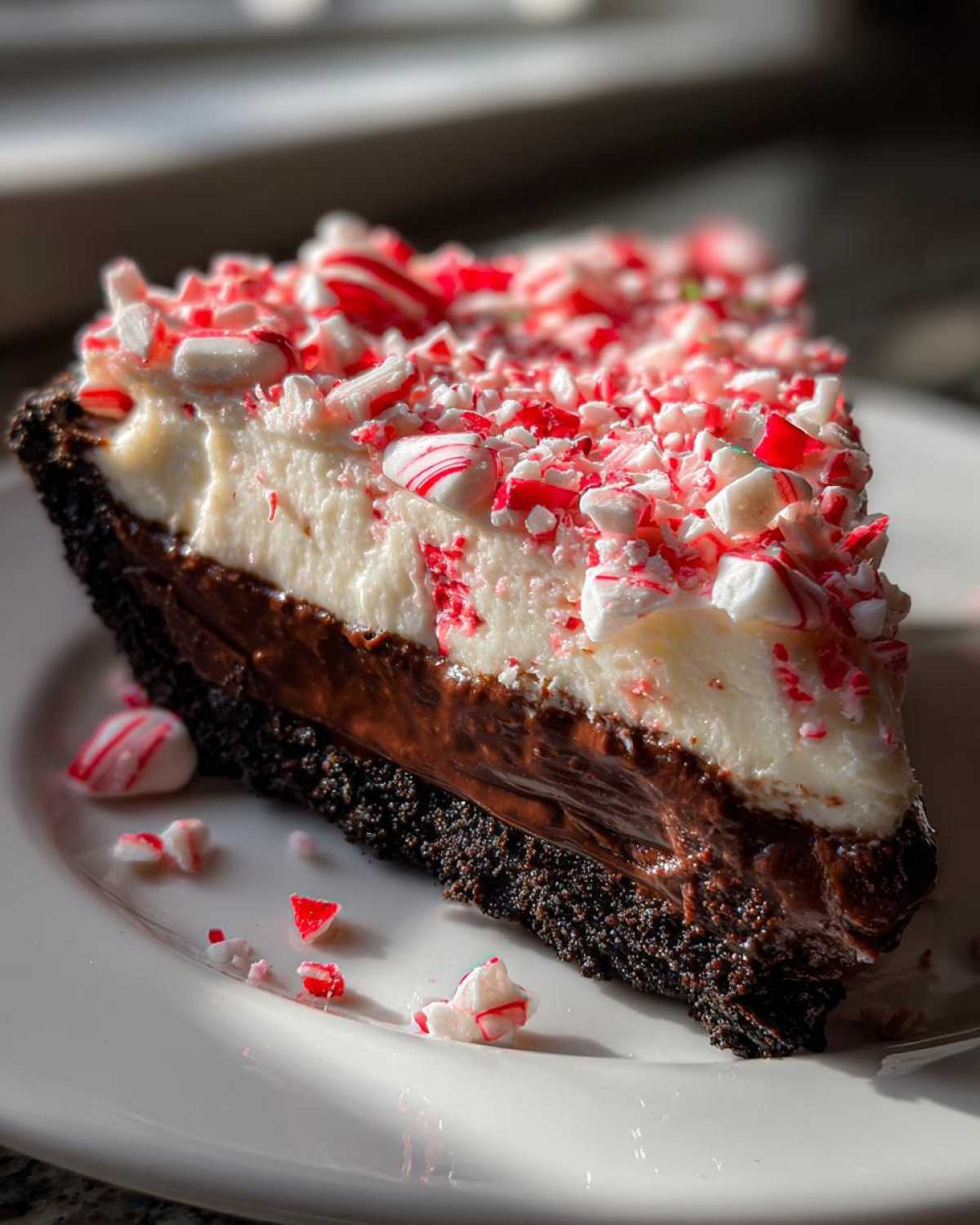Candy Cane Chocolate Pie - detail 3