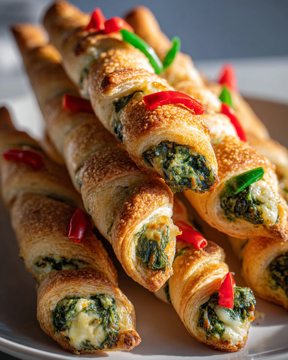 Christmas Tree Spinach Dip Breadsticks - detail 1