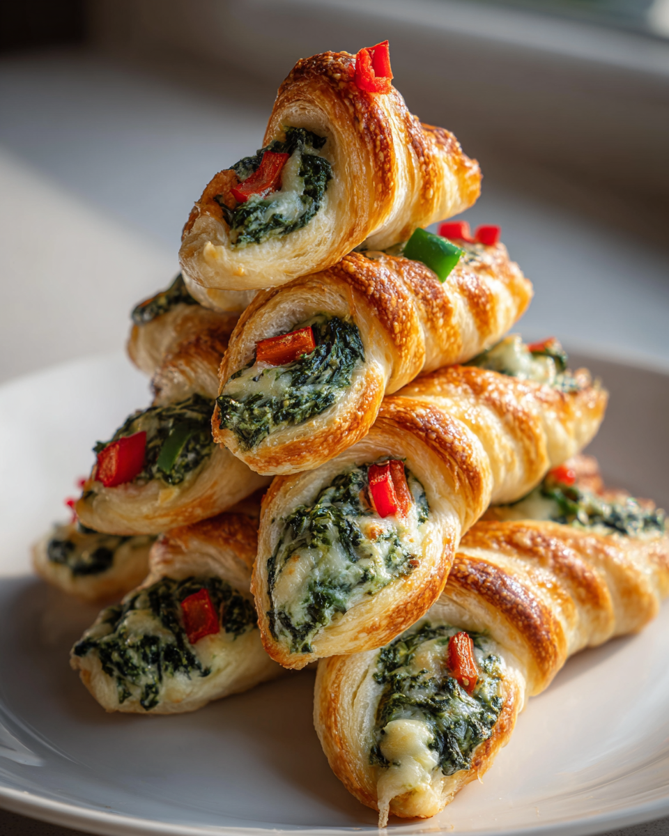 Christmas Tree Spinach Dip Breadsticks - detail 2